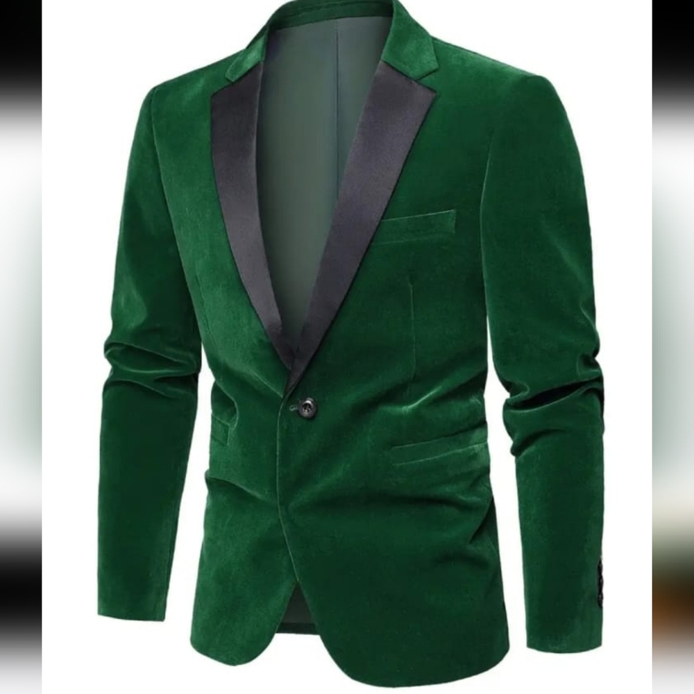 NEW MEN CLASSY AND ELEGANT SOFT GREEN JACKET BLAZER SIZE 2XL-SIZE 44